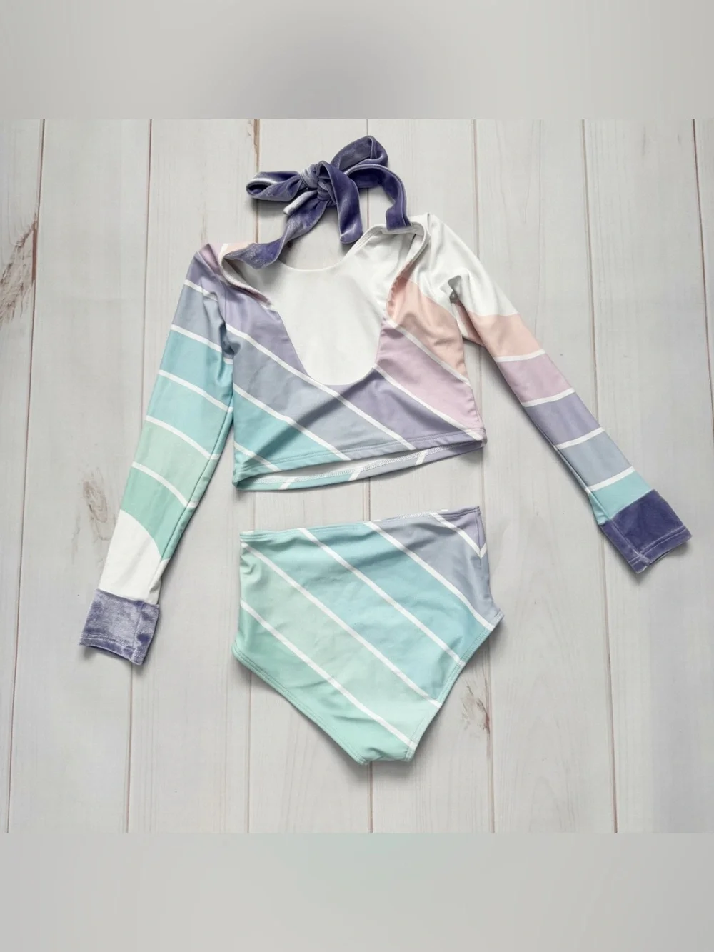 Saint Ida Minty Pastel Two Piece Rash Guard